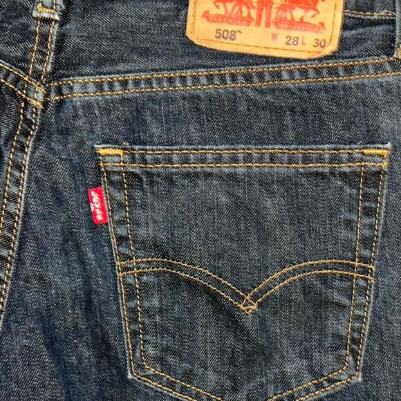 Levi Strauss Dark Denim 508 Regular Taper Fit jeans W 28 L 30 - Picture 7 of 8